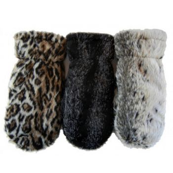 Faux Animal Mittens