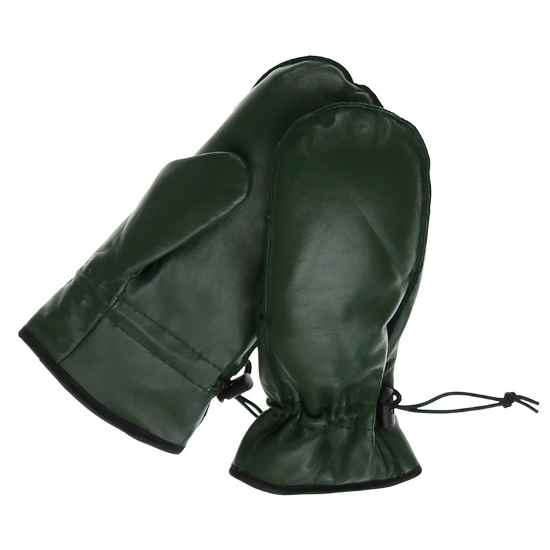 Fraas Woman's Premium Leather Mitten With Glove Fingers Inside