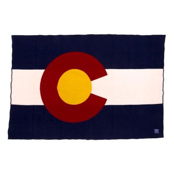 Colorado Flag Wool Throw
