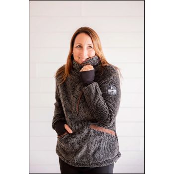 Stripe Fleece Pullover Top