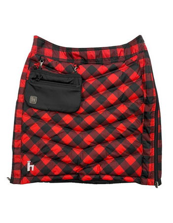 Reversible Minne-Skirt (red plaid outside/black inside)