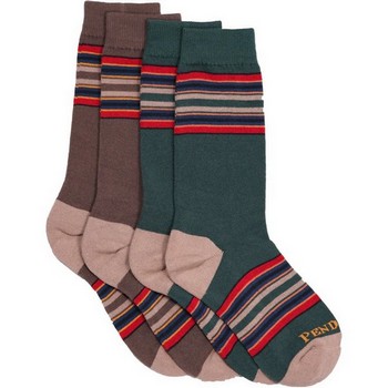 Yakima Stripe 2 - Pack Crew Socks - Mineral + Green