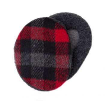 Plaid Black & Red Earbags