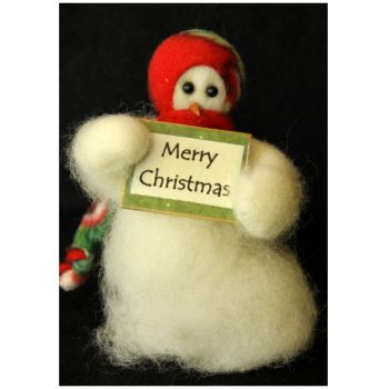 Merry Christmas - Wooly® Primitive Snowman