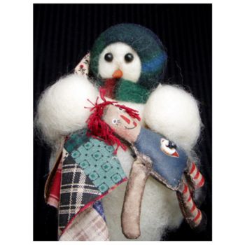 Raggedy Time - Wooly® Primitive Snowman