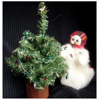 Light The Tree - Wooly® Primitive Snowman