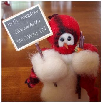 In the Meadow - Wooly® Primitive Snowman