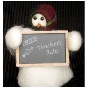 Teachers Rule - Wooly®Primitive Snowman