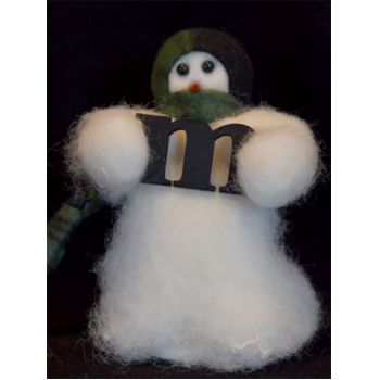 My Initial - Wooly® Primitive Snowman