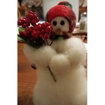 Berry Merry -  Wooly® Primitive Snowman