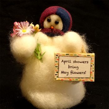 April Showers - Wooly® Primitive Snowman