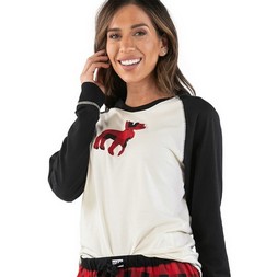 Lazy One - Moose Plaid Women's Regular Fit PJ Tee