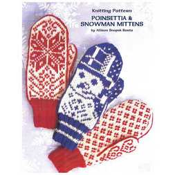 Items of Local Interest - Poinsettia & Snowman Mittens: Knitting Patterns