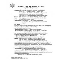 Poinsettia & Snowman Mittens: Knitting Patterns