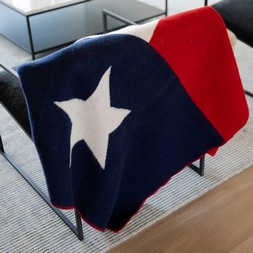 Texas Flag Wool Throw