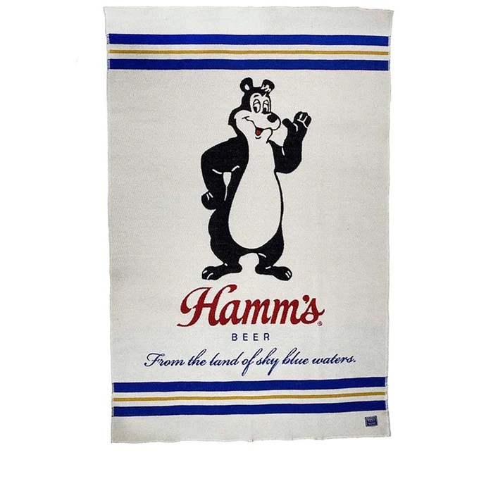 Faribault Woolen Mills - Hamm's Beer Bear Wool Throw Blanket