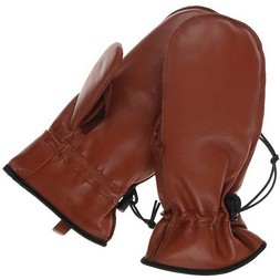 Woman's Premium Leather Mitten With Glove Fingers Inside 