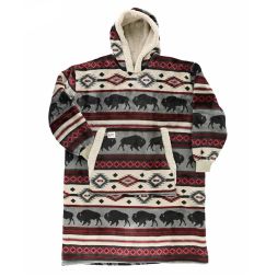 Lazy One - Buffalo Fair Isle Blanket Hoodie
