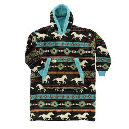Lazy One - Horse Fair Isle Blanket Hoodie