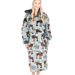 Lazy One - Don't Moose With Me Blanket Hoodie