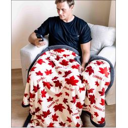 Canada Eh? Sherpa Throw Blanket
