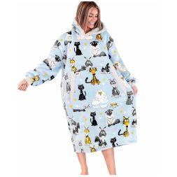 Lazy One - Cattitude Oversized Blanket Hoodie