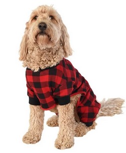 Bear Cheeks Plaid Dog Onesie Flapjack