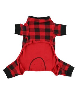 Bear Cheeks Plaid Dog Onesie Flapjack