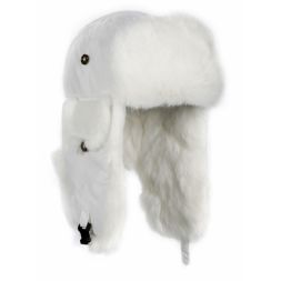 White Supplex Bomber with White Rabbit Fur