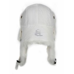 White Supplex Bomber with White Rabbit Fur