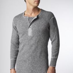 Stanfields - Heavy Rib Henley Placket Top