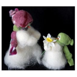 Original Wooly Snowman - Flowers For You - Wooly® Primitive Snowman