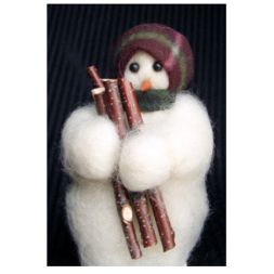 Original Wooly Snowman - Hauling Wool - Wooly® Primitive Snowman